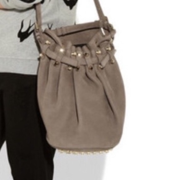 Alexander Wang Grey Suede Diego Bucket Bag - Picture 13 of 13